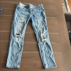 Abercrombie Kids Jeans High Riss Leggings Girls 7-8 years